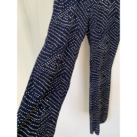 Diane Von Furstenberg DVF Eva Jumpsuit Small Blue Polka Dot Silk Sleeveless - Picture 4 of 16